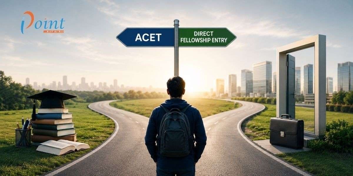 Comparison of ACET exam vs fellowship route in Actuarial Science showing career progression and study pathway in India